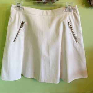Ark & Co. White Pleather Skirt